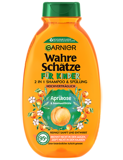 Wahre Schätze für Kinder mildes 2in1 Shampoo Aprikose & Baumwollblüte - Produktabbildung